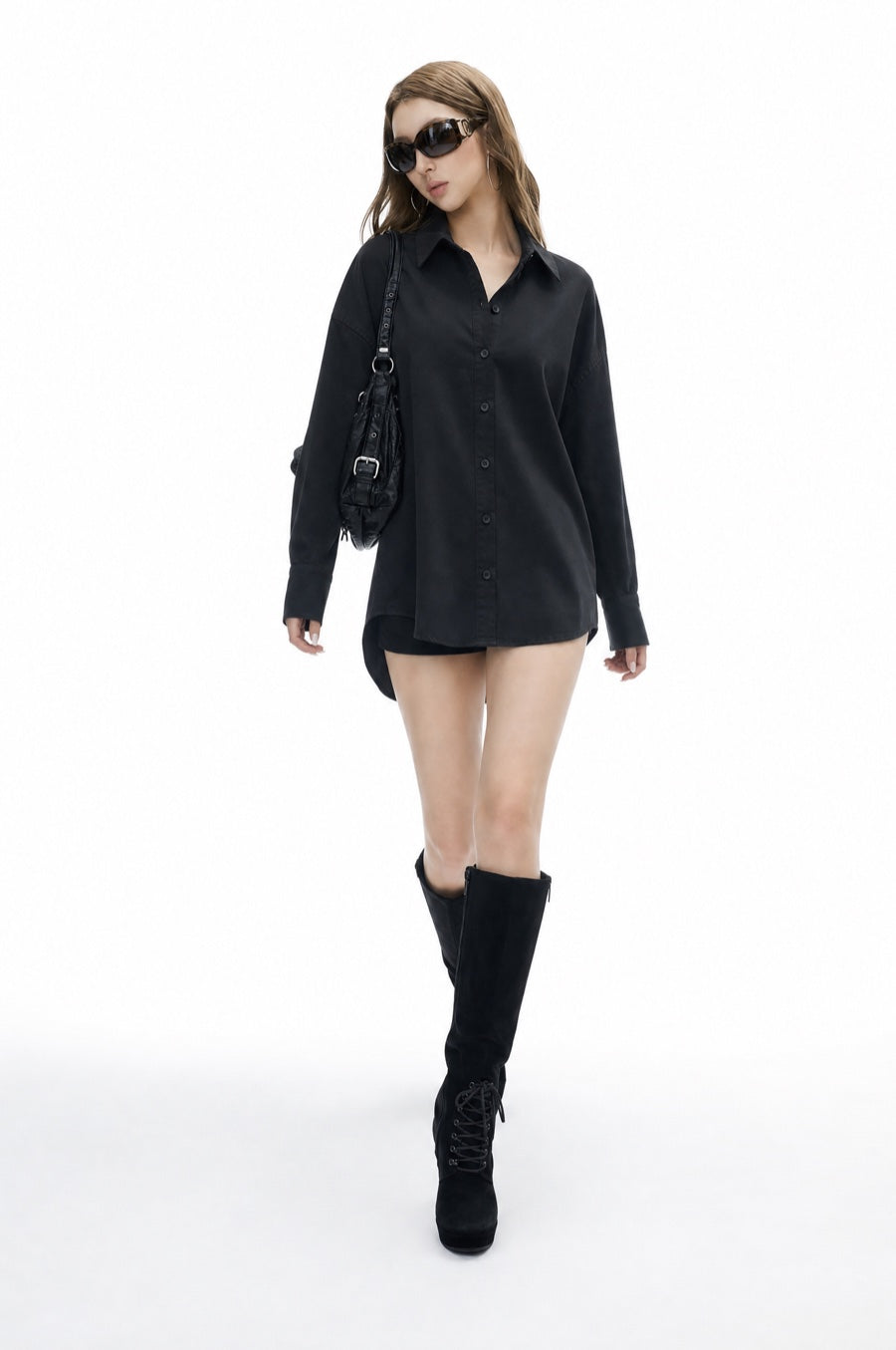 Elara Voss Black Relax Shirt