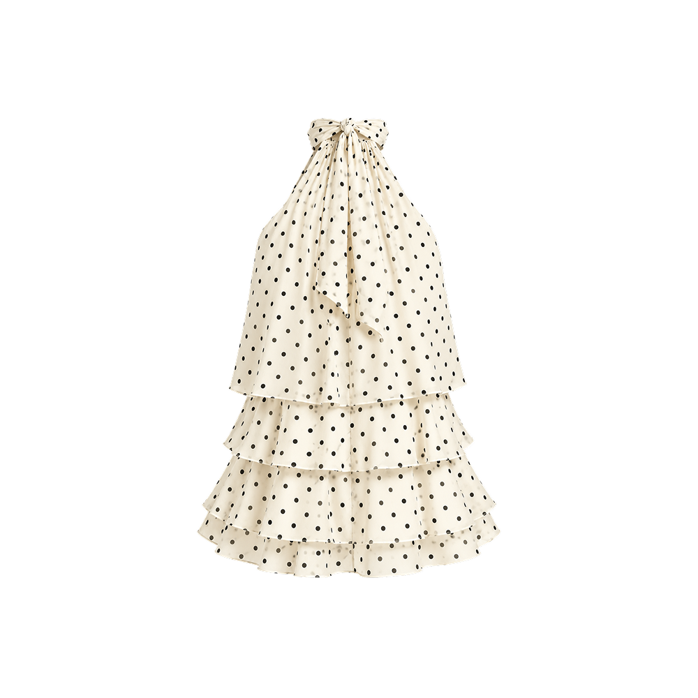 Elara Voss Amelie Ivory Polka Top