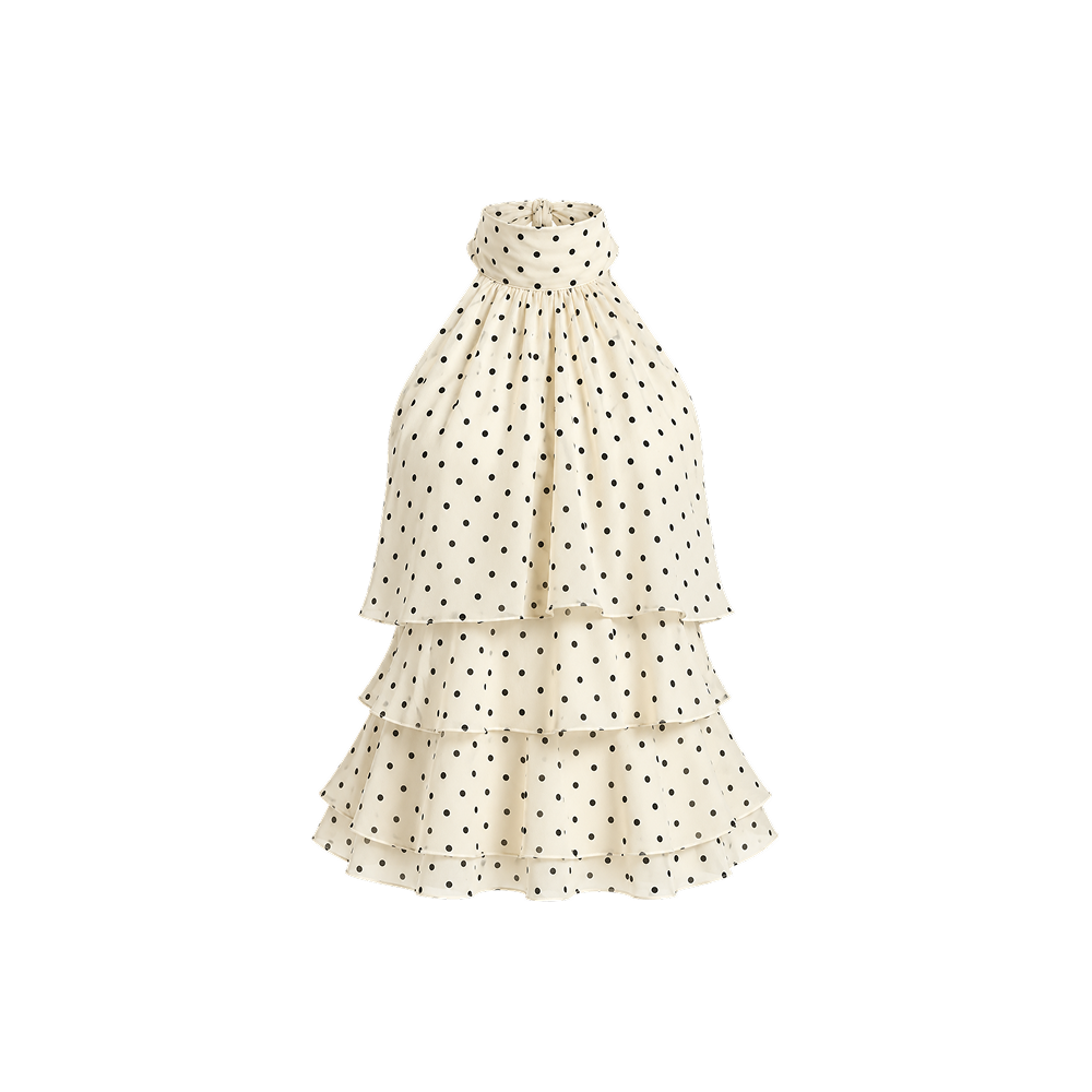 Elara Voss Amelie Ivory Polka Top