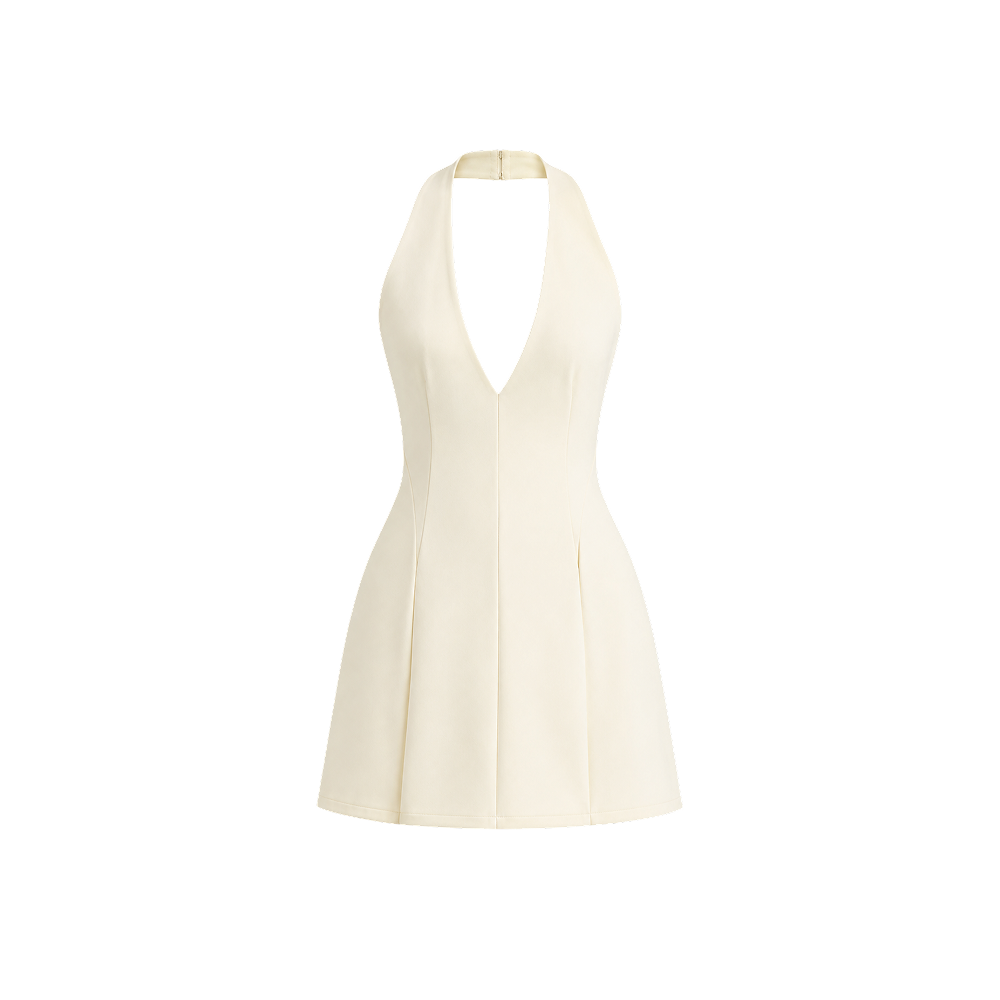 Elara Voss Aurelia Halter Mini Dress