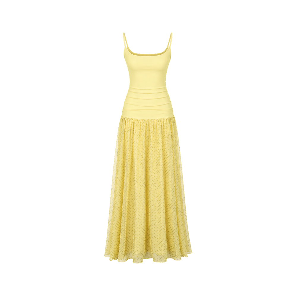 Elara Voss Aurelia Pleated Maxi Dress