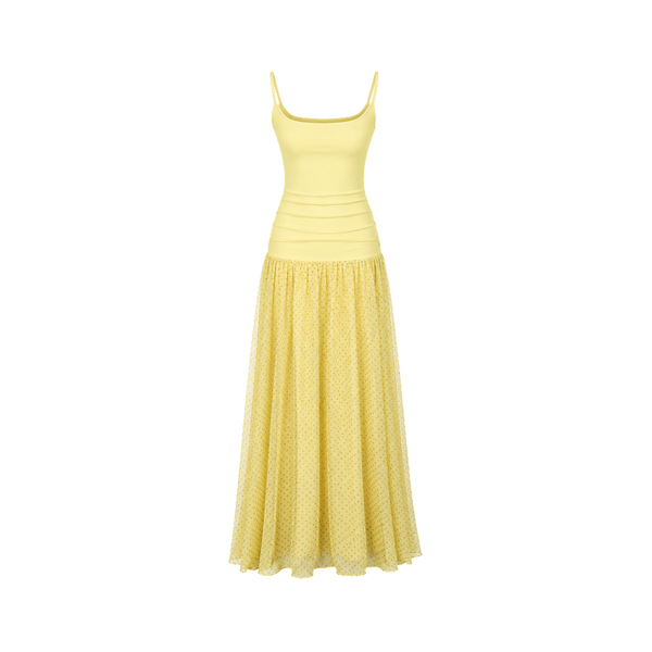 Elara Voss Aurelia Pleated Maxi Dress