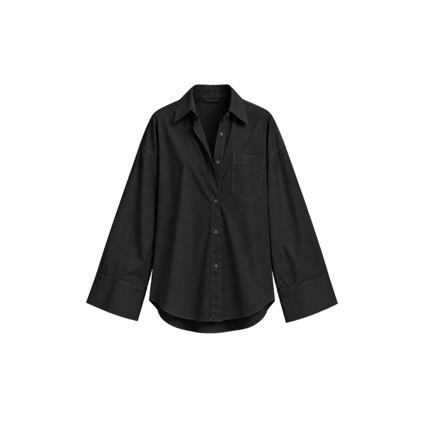 Elara Voss Aurelia Relaxed Black Shirt