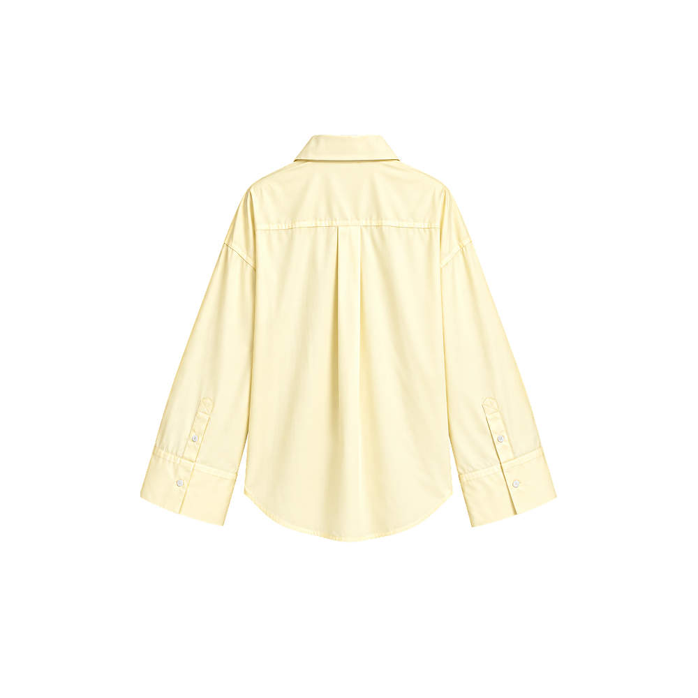 Elara Voss Aurelia Relaxed Butter Yellow Shirt