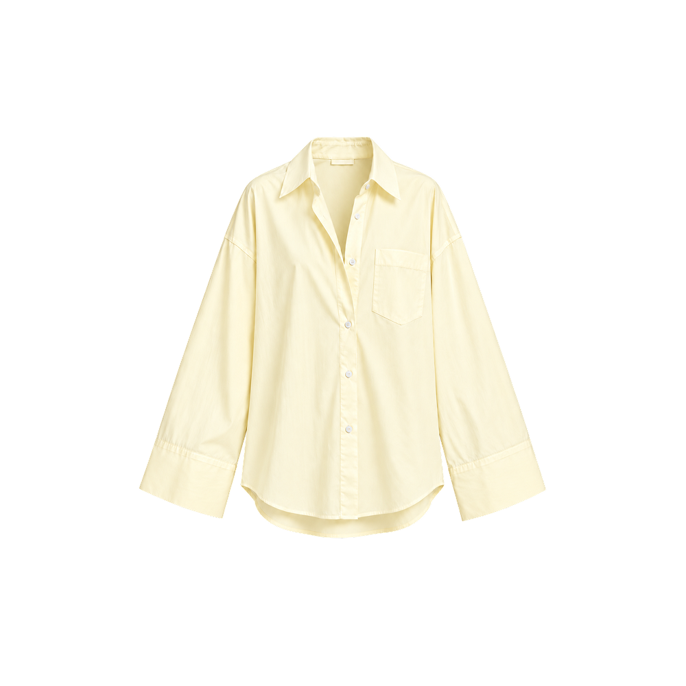 Elara Voss Aurelia Relaxed Butter Yellow Shirt