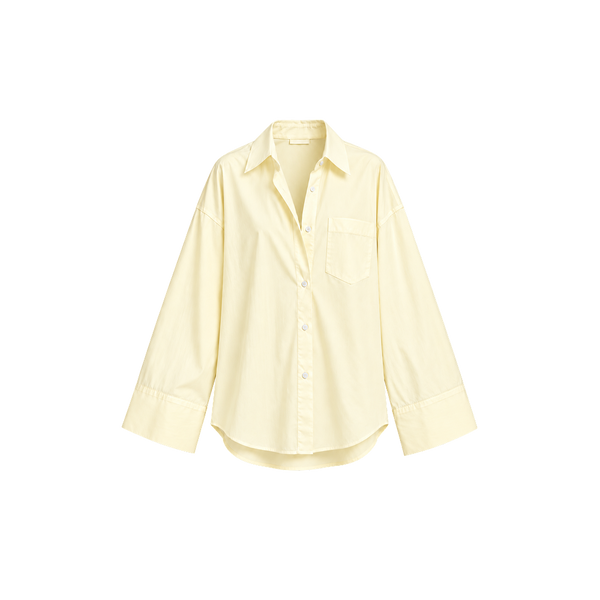 Elara Voss Aurelia Relaxed Butter Yellow Shirt