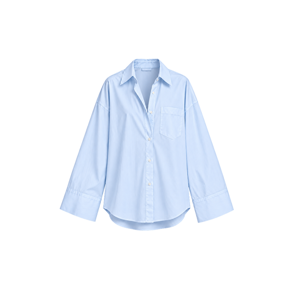 Elara Voss Aurelia Relaxed Powder Blue Shirt