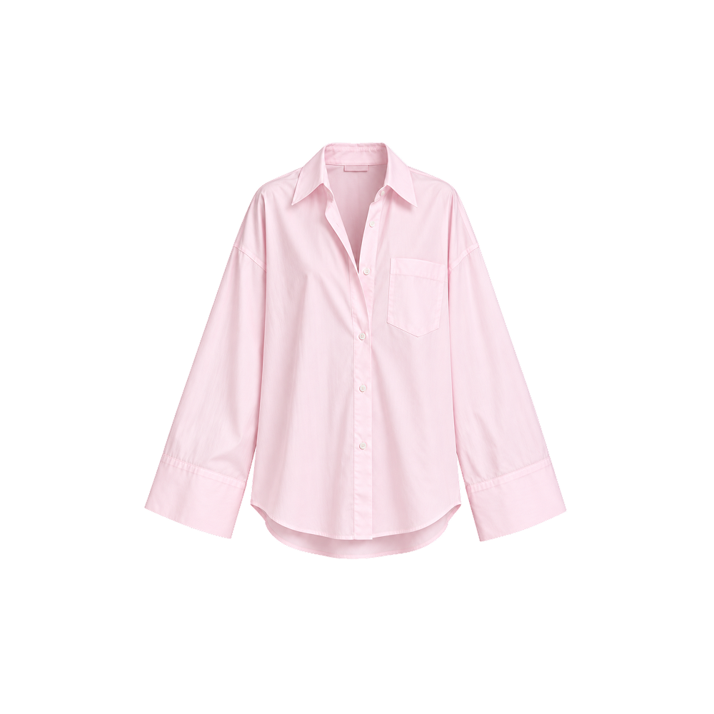 Elara Voss Aurelia Relaxed Powder Pink Shirt