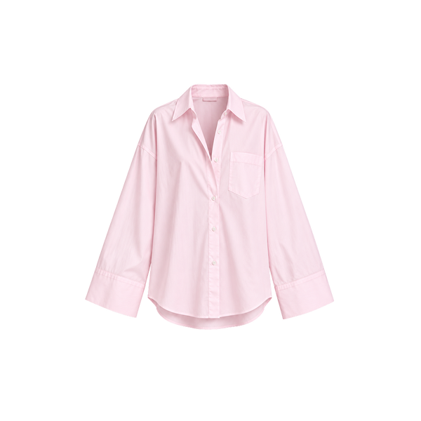 Elara Voss Aurelia Relaxed Powder Pink Shirt