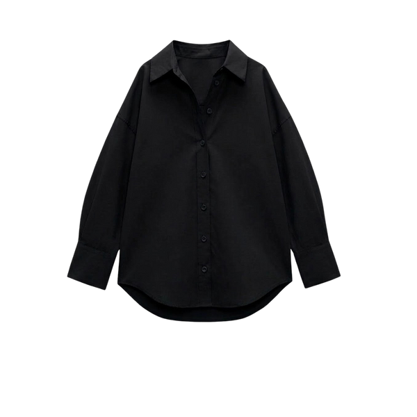 Elara Voss Black Relax Shirt