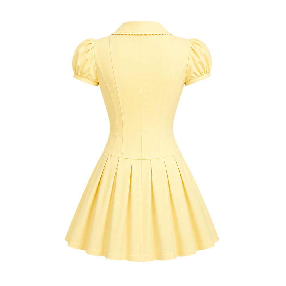 Elara Voss Blair Butter Yellow Dress