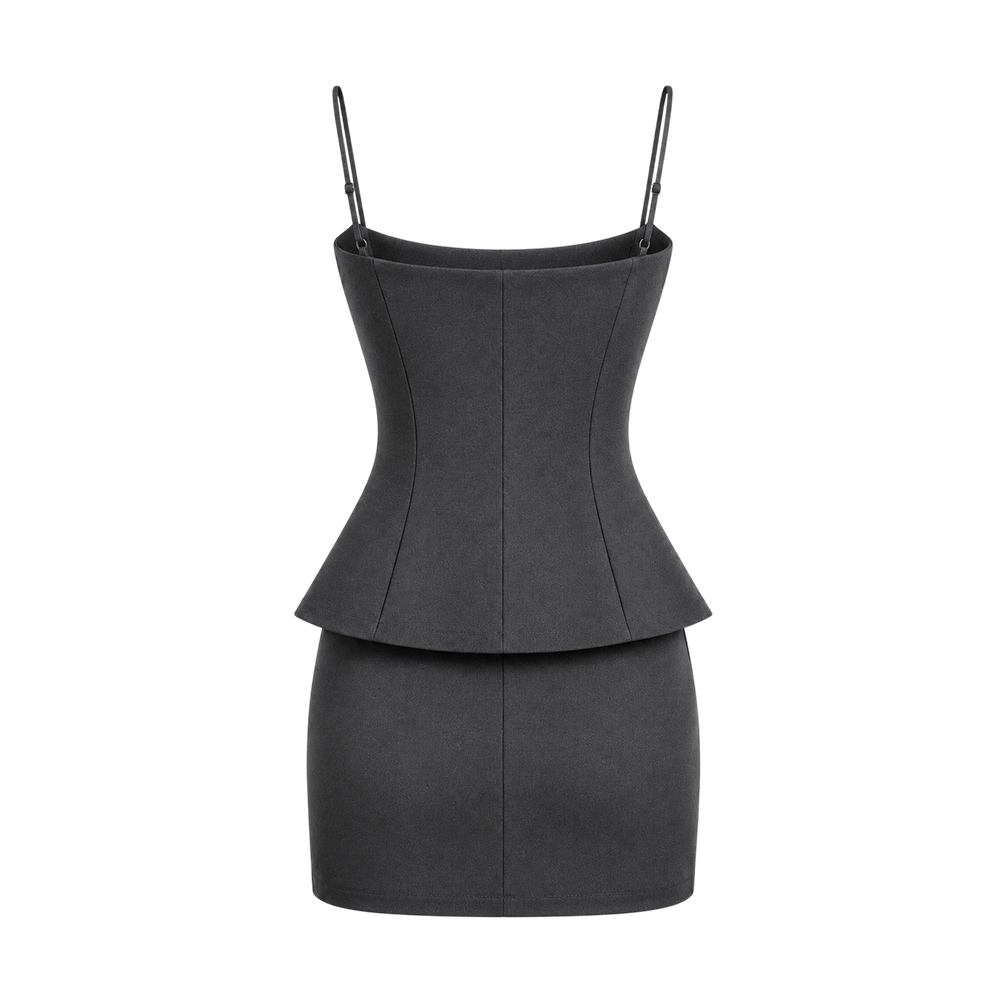 Elara Voss Brielle Gray Dress