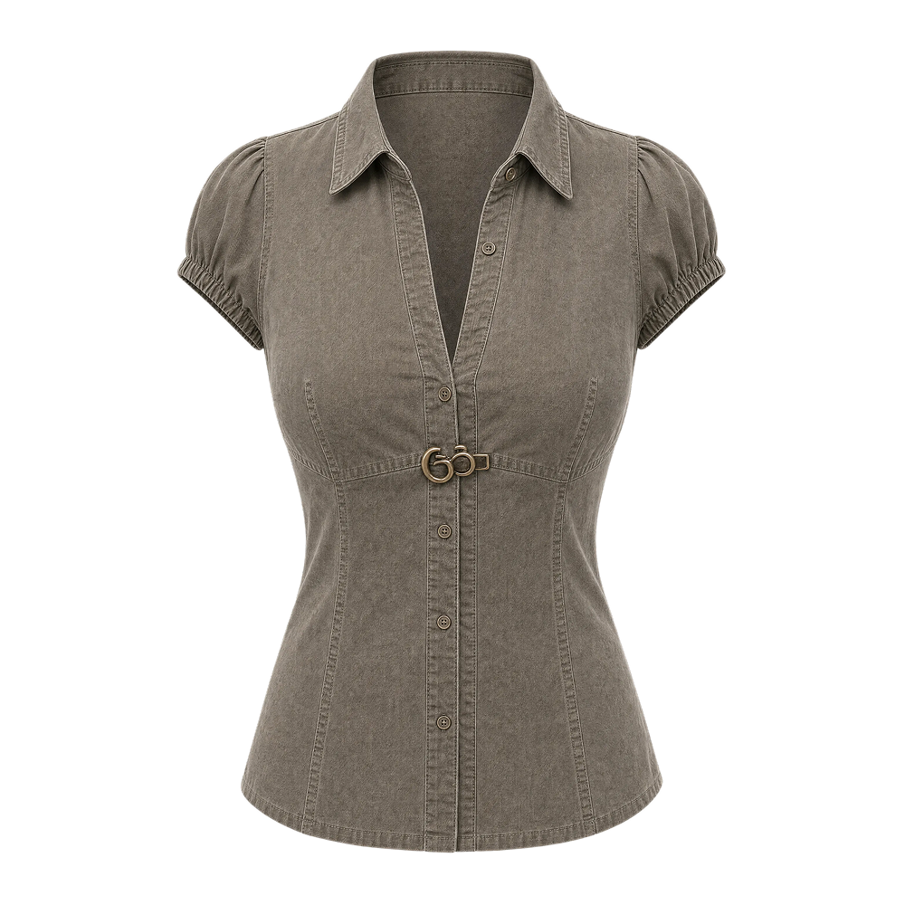 Elara Voss Camille Buckle Shirt