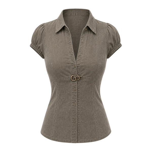 Elara Voss Camille Buckle Shirt