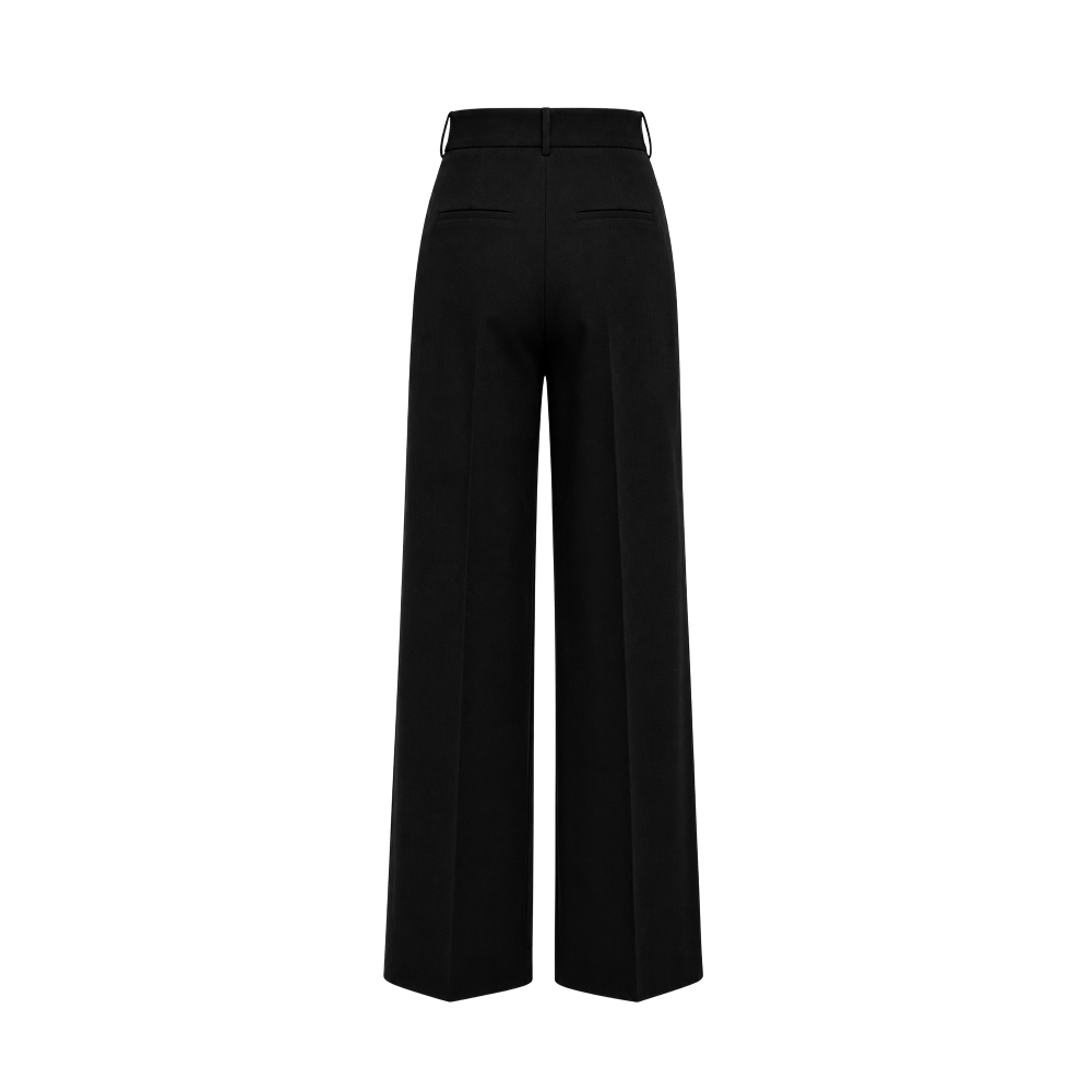 Elara Voss Celeste Draped Black Trouser