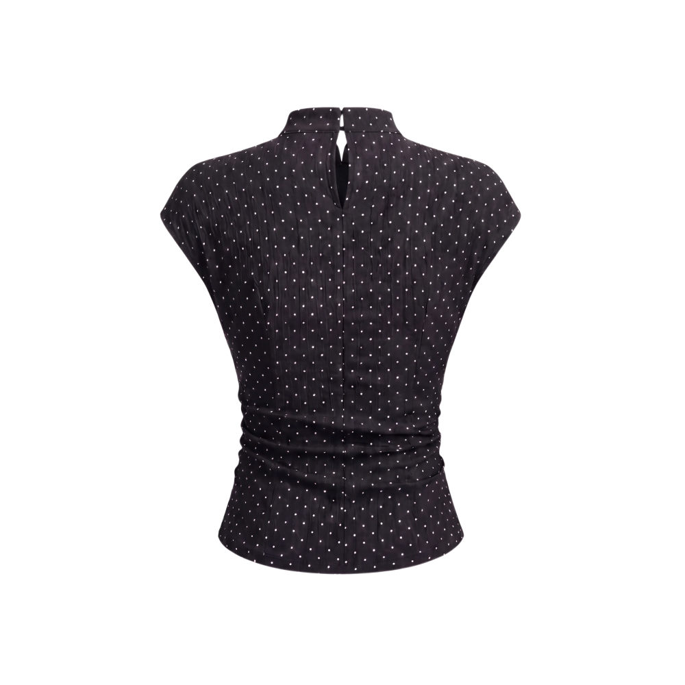 Elara Voss Celeste Polka Dot Top