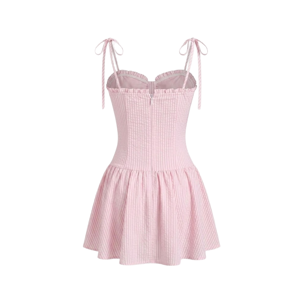 Elara Voss Celeste Powder Blush Mini Dress