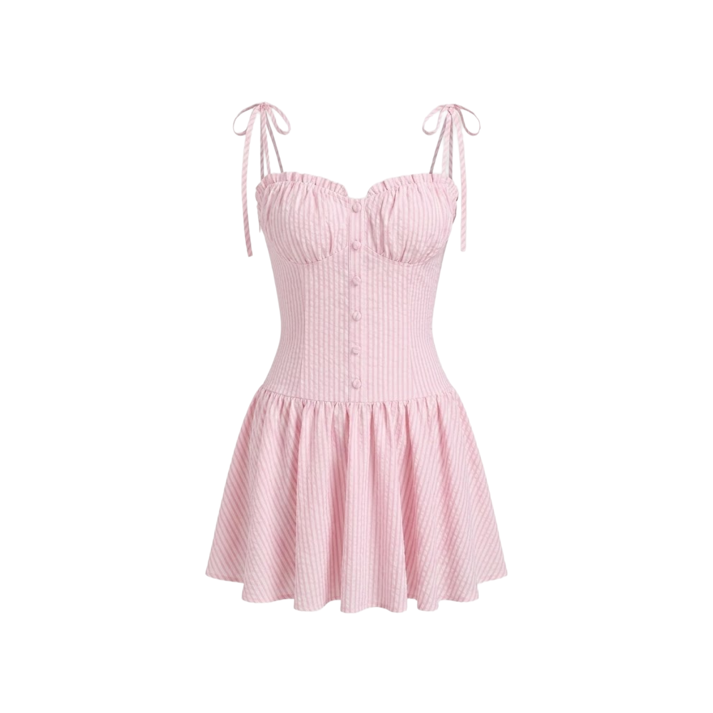 Elara Voss Celeste Powder Blush Mini Dress