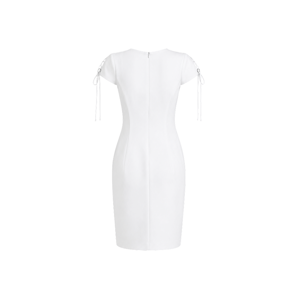 Elara Voss Celeste Tie-Sleeve Midi Dress