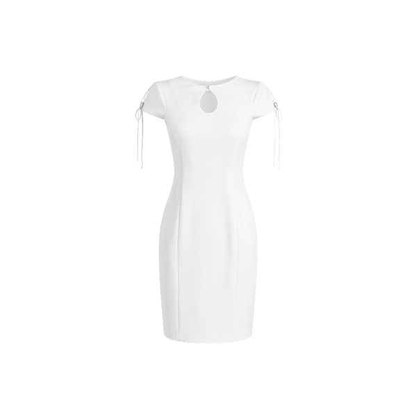 Elara Voss Celeste Tie-Sleeve Midi Dress