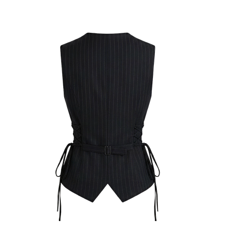 Elara Voss Cinched Black Waistcoat