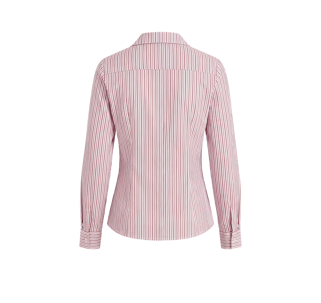 Elara Voss Classic Blush Pinstripe Shirt