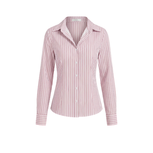 Elara Voss Classic Blush Pinstripe Shirt