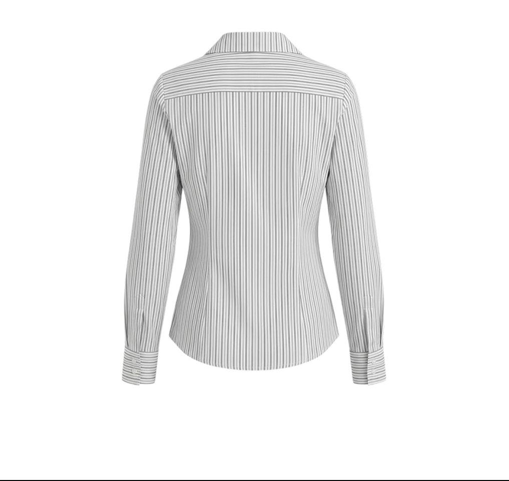 Elara Voss Classic White Pinstripe Shirt
