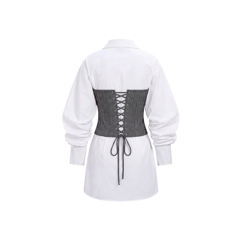 Elara Voss Colette Corset Shirt Dress