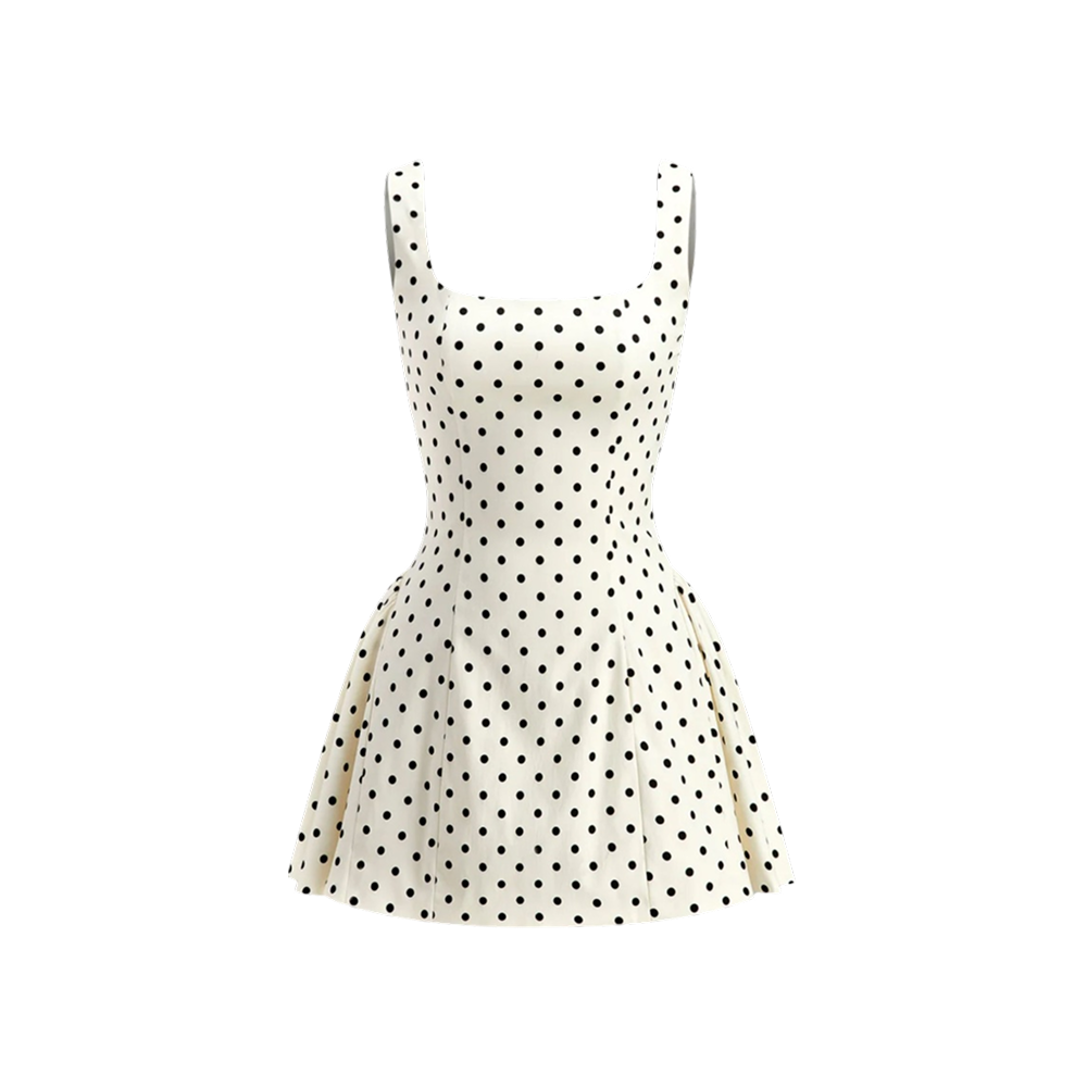 Elara Voss Colette Polka Dot Mini Dress