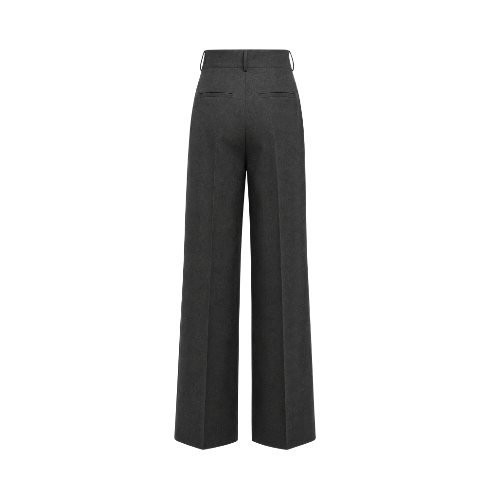 Elara Voss Celeste Draped Gray Trouser