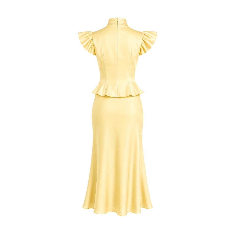 Elara Voss Elodie Butter Yellow Dress