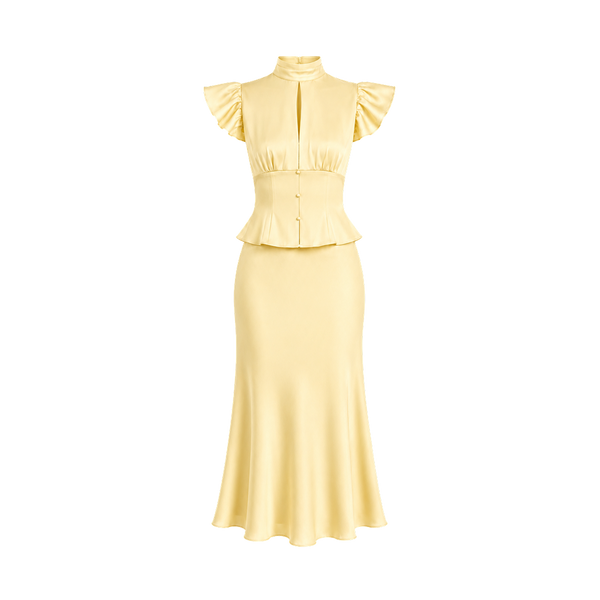 Elara Voss Elodie Butter Yellow Dress