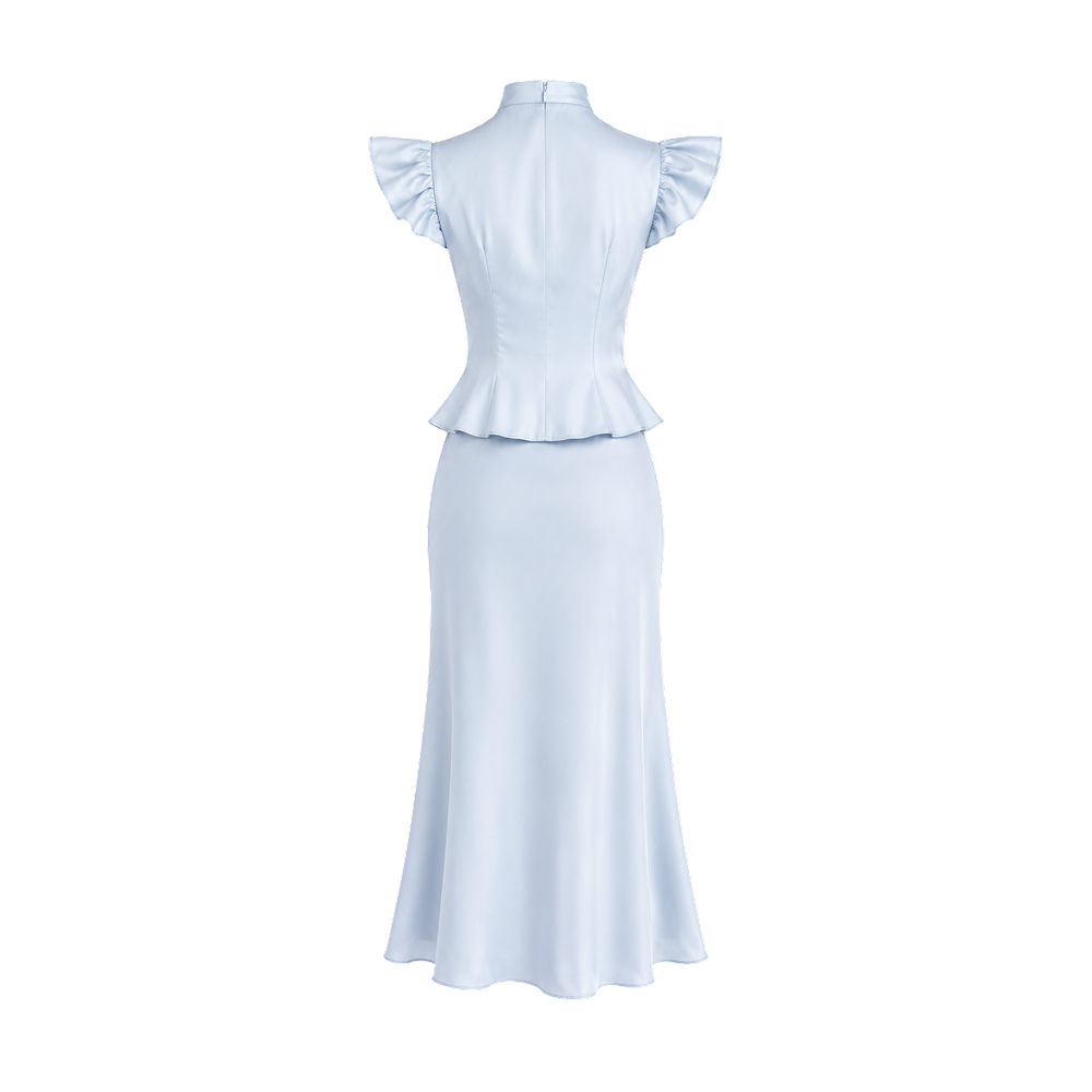 Elara Voss Elodie Powder Blue Dress