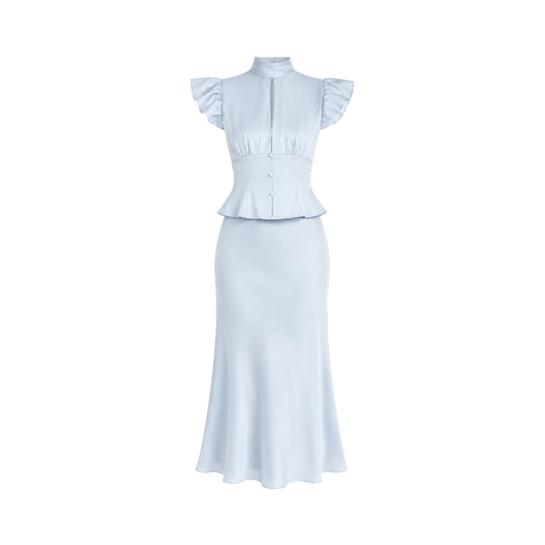 Elara Voss Elodie Powder Blue Dress