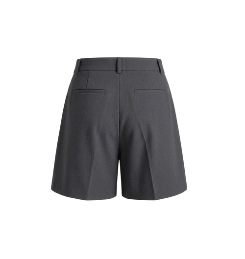 Elara Voss Gray Pleated Tailored Shorts