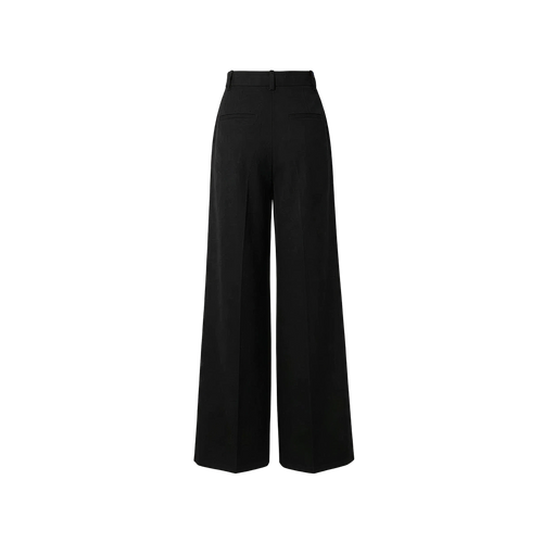 Elara Voss High-Waist Wide-Leg Black Trouser