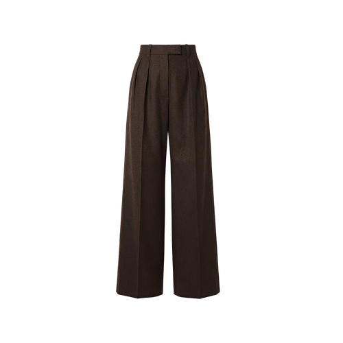 Elara Voss High-Waist Wide-Leg Cocoa Trouser