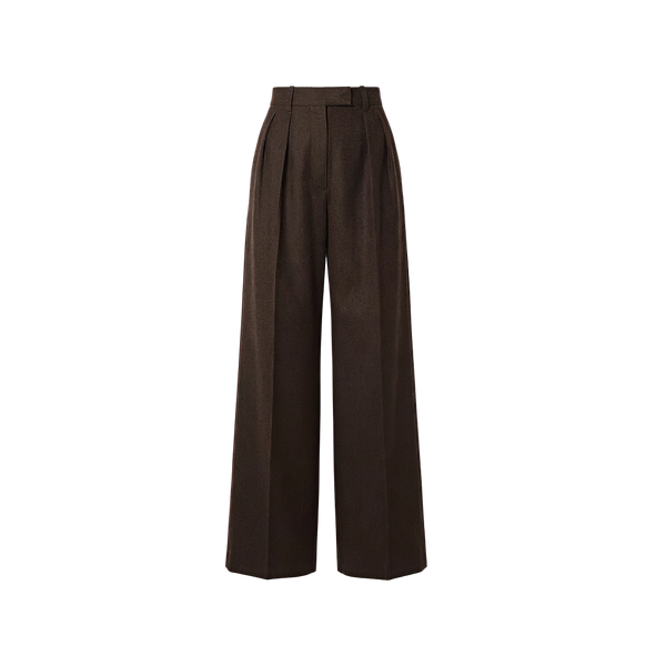 Elara Voss High-Waist Wide-Leg Cocoa Trouser
