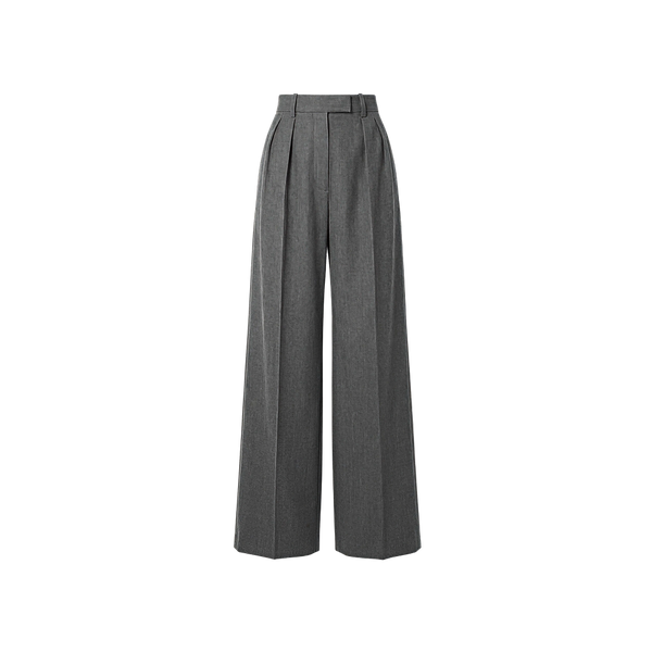 Elara Voss High-Waist Wide-Leg Gray Trouser