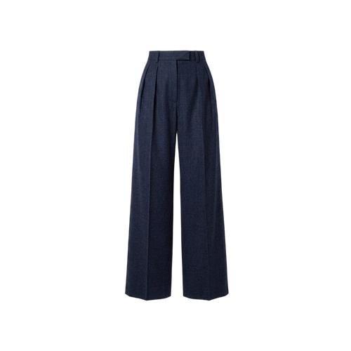 Elara Voss High-Waist Wide-Leg Midnight Trouser