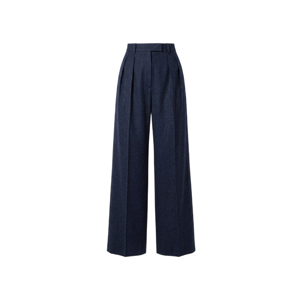 Elara Voss High-Waist Wide-Leg Midnight Trouser