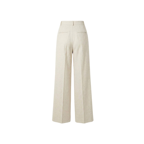 Elara Voss High-Waist Wide-Leg Off White Trouser