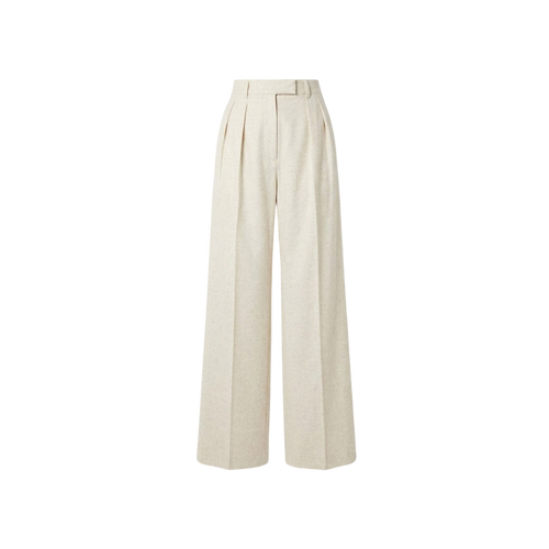 Elara Voss High-Waist Wide-Leg Off White Trouser