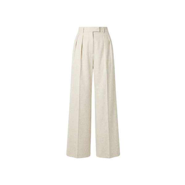 Elara Voss High-Waist Wide-Leg Off White Trouser