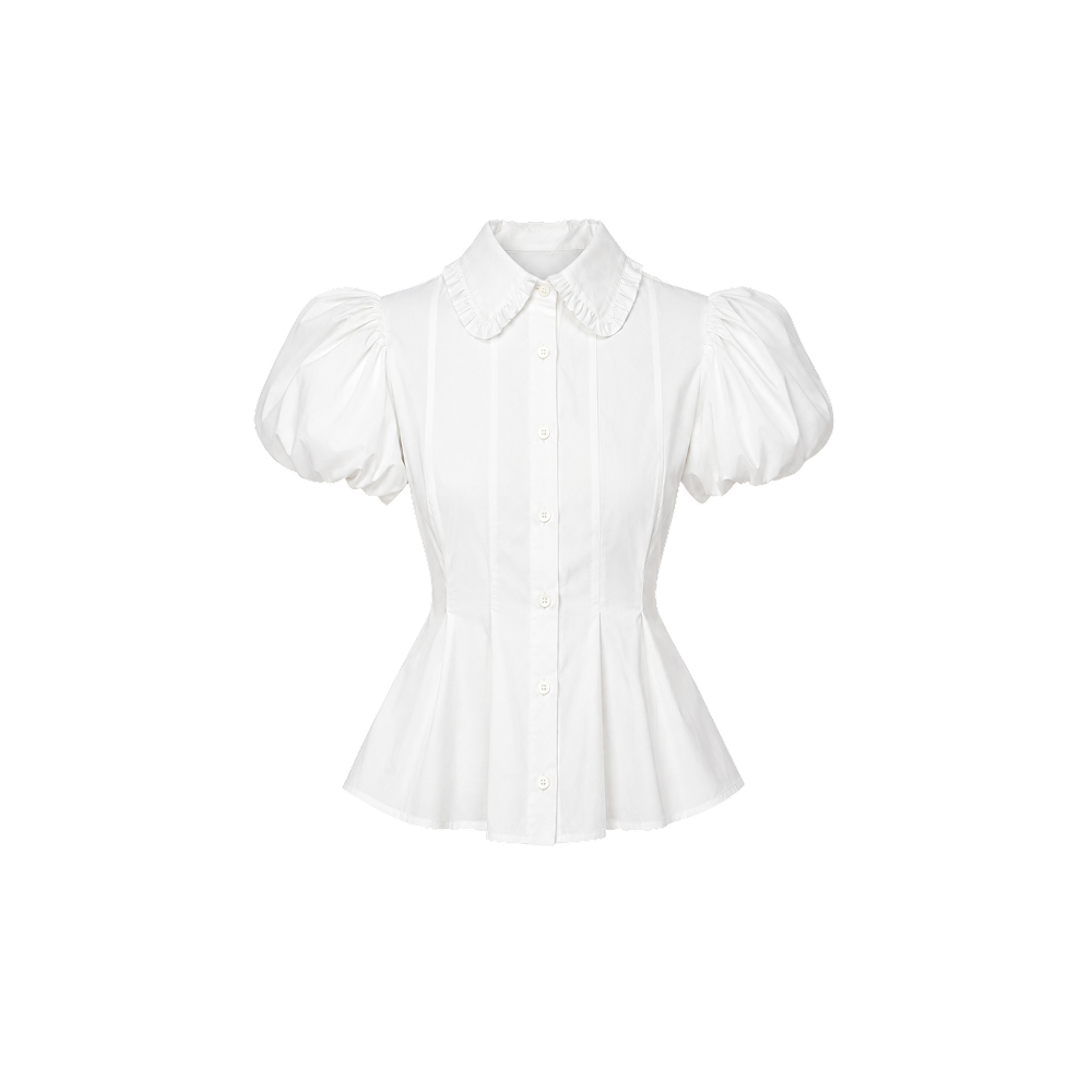 Elara Voss Juliette Collar White Top