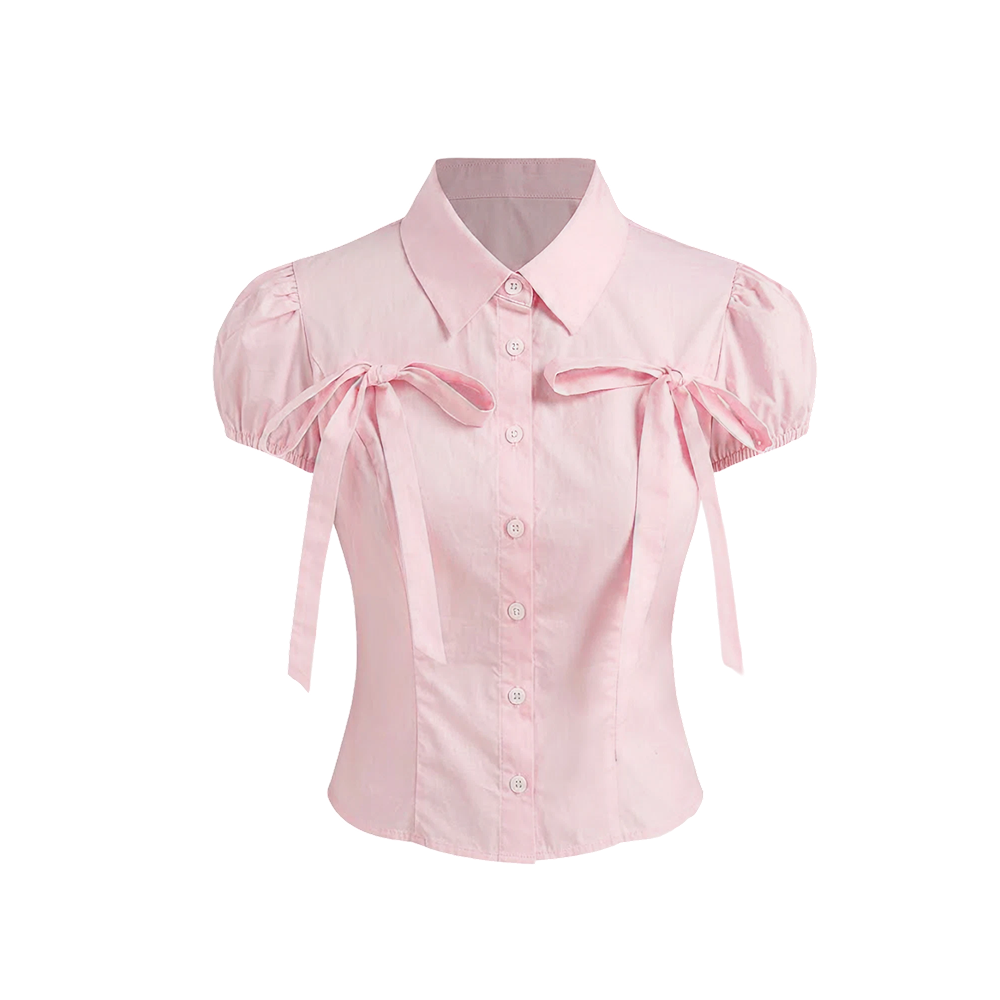 Elara Voss Juliette Tie Blush Shirt