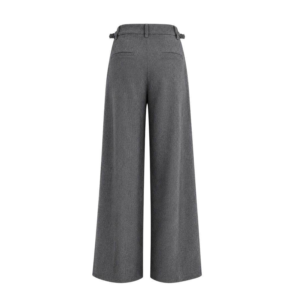 Elara Voss Laurent Grey Flared Trousers