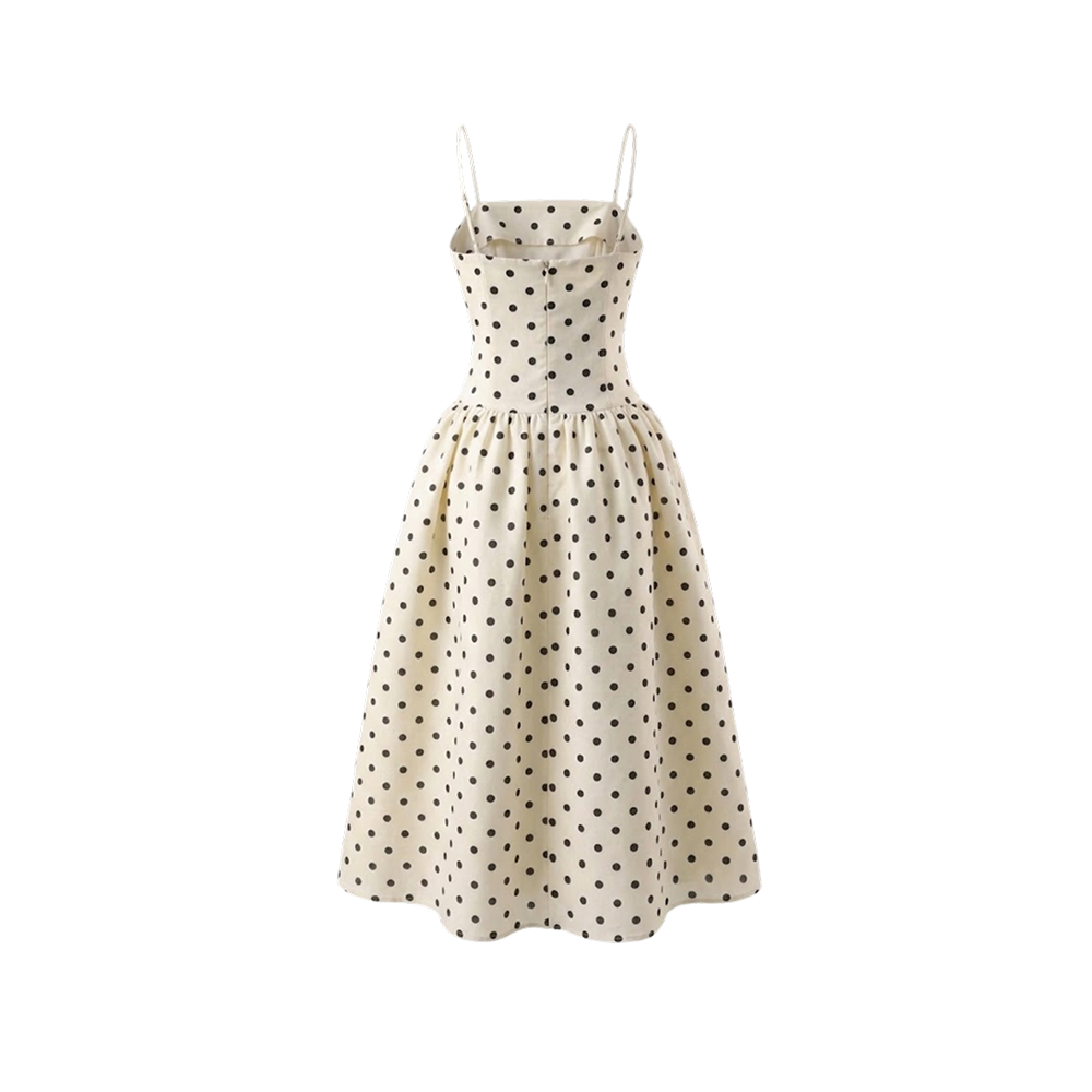 Elara Voss Margot Polka Dot Midi Dress