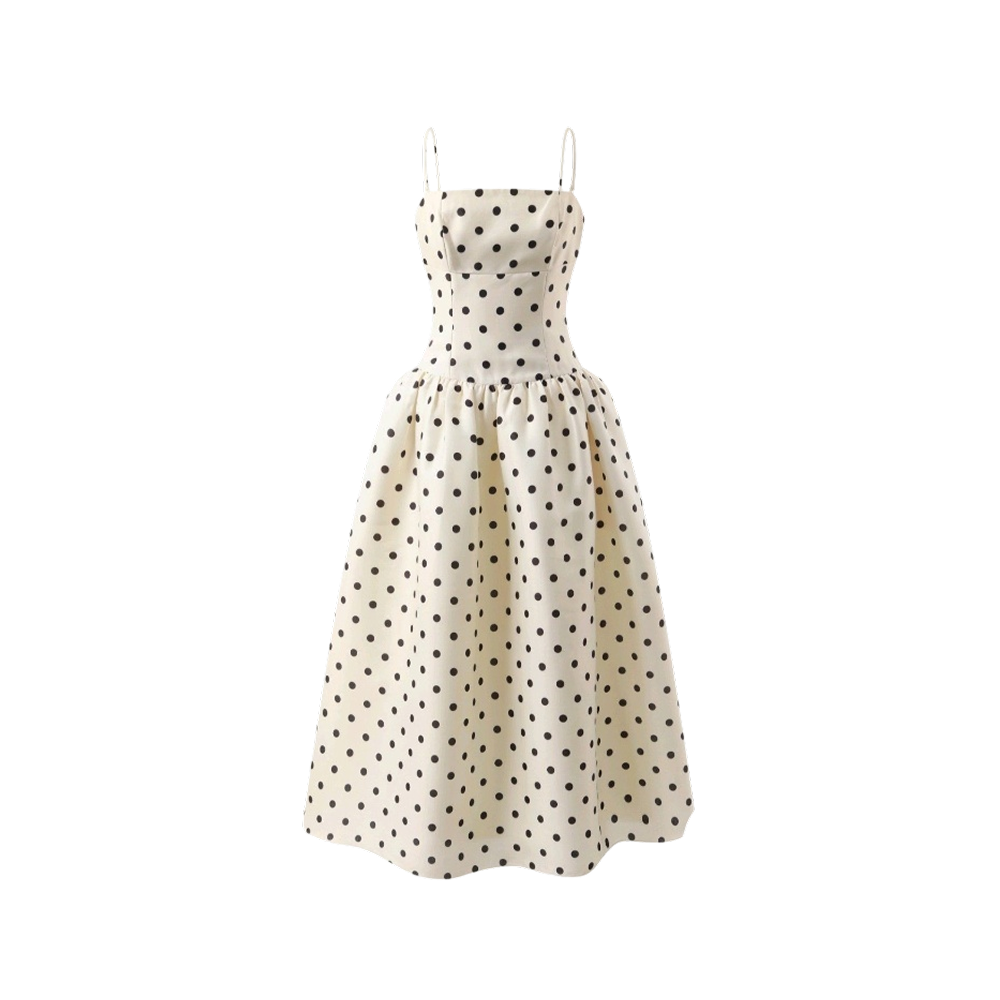 Elara Voss Margot Polka Dot Midi Dress